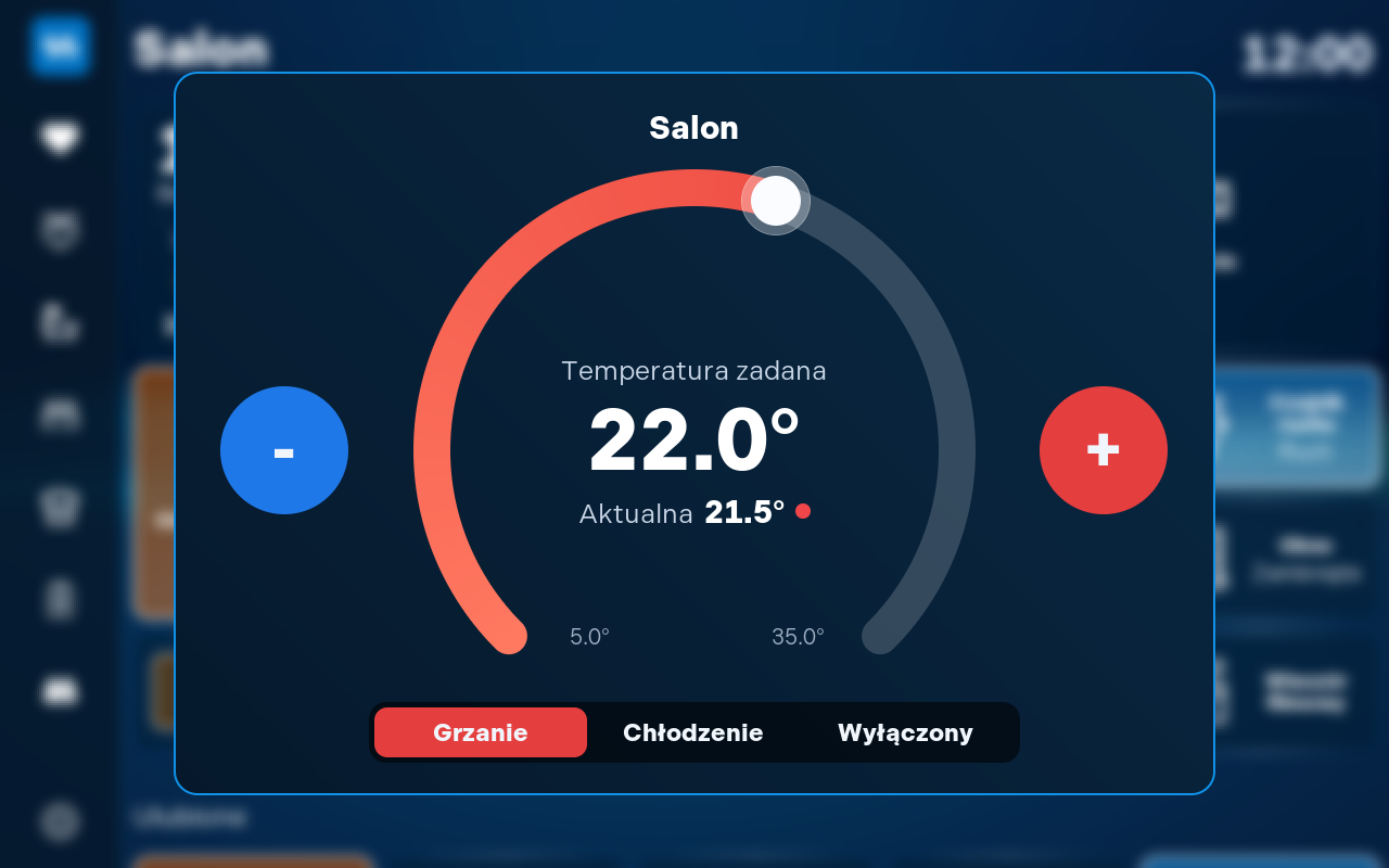 Okno termostatu